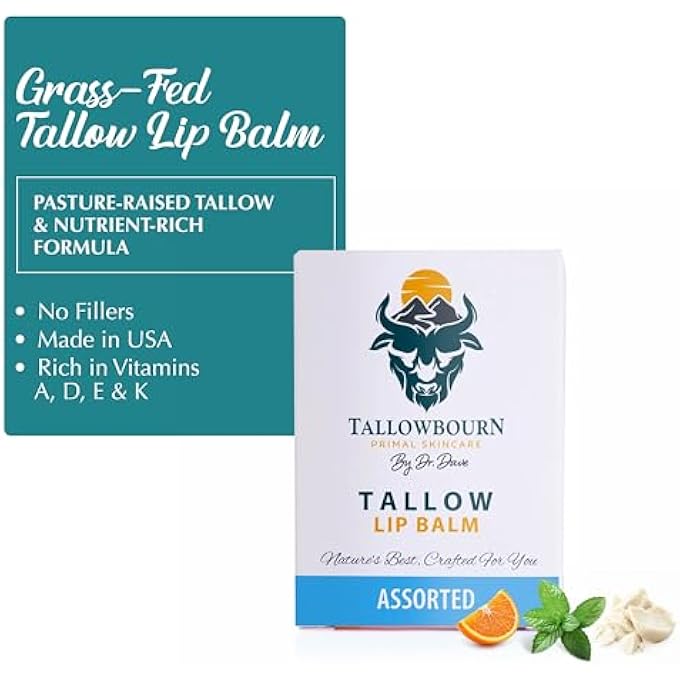 Tallowbourn MOISTURIZING TALLOW LIP BALM  GRASS-FED BEEF TALLOW WITH ORGANIC COCONUT OIL, BEESWAX, AND VITAMIN E  LIP BALM SET  VARIETY PACK  TRAVEL ESSENTIAL  3-PACK - Image 3